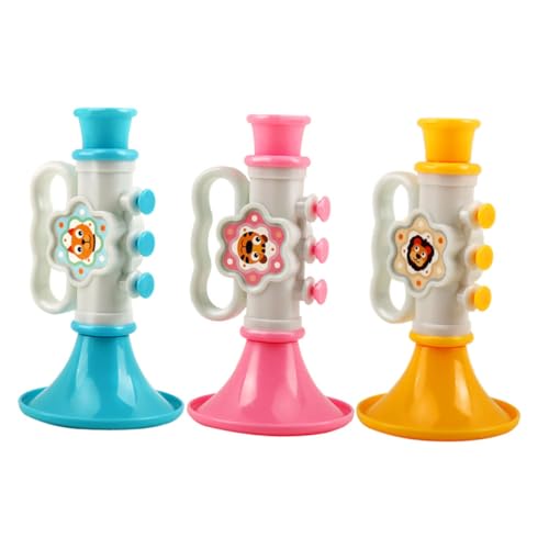 WEKAMOS 3 Stück Buntes Teiliges Trompeten Spielset aus Robustem Kunststoff mit Realistischem Klang Pädagogisches Lärminstrument für Kleinkinder Fördert Motorik und Hand Auge Koordination WEKAMOS 3 Stück Buntes Teiliges Trompeten Spielset aus Robustem Kunststoff mit Realistischem Klang Pädagogisches Lärminstrument für Kleinkinder Fördert Motorik und Hand Auge Koordination von WEKAMOS