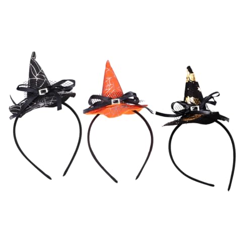 WEKAMOS 3 Stück Teiliges Halloween Hexenhut Stirnband für Erwachsene und Leichtes Komfortables Haarband mit Spinnennetz Design für Halloween Kostüm Party und Cosplay WEKAMOS 3 Stück Teiliges Halloween Hexenhut Stirnband für Erwachsene und Leichtes Komfortables Haarband mit Spinnennetz Design für Halloween Kostüm Party und Cosplay von WEKAMOS