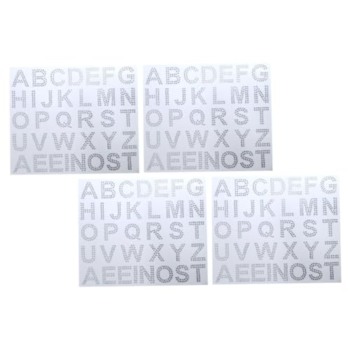 WEKAMOS 4 Blätter Multi Funktionale Buchstabenaufkleber mit Strasssteinen Selbstklebend für Kleidung Taschen DIY Dekoration und Personalisierung ohne Rückstände WEKAMOS 4 Blätter Multi Funktionale Buchstabenaufkleber mit Strasssteinen Selbstklebend für Kleidung Taschen DIY Dekoration und Personalisierung ohne Rückstände von WEKAMOS