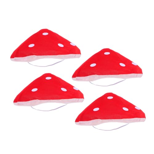 WEKAMOS 4 Stück Pilzhut Kostüm-accessoire mit Weiß Gepunktetem Rötlichem Hut Leichter Kleiner Kopfumfang Bequem für Cosplay Party und Bühnenauftritte WEKAMOS 4 Stück Pilzhut Kostüm-accessoire mit Weiß Gepunktetem Rötlichem Hut Leichter Kleiner Kopfumfang Bequem für Cosplay Party und Bühnenauftritte von WEKAMOS