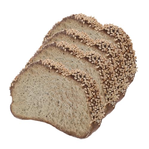 WEKAMOS 4 Stück Simuliertes Brotmodell Gefälschtes Toastbrot Lebensmittelspielzeug Künstliche Lebensmittelsimulation Brot Lebensmittelanzeige Künstliches Brot Gefälschte Lebensmittel Für von WEKAMOS