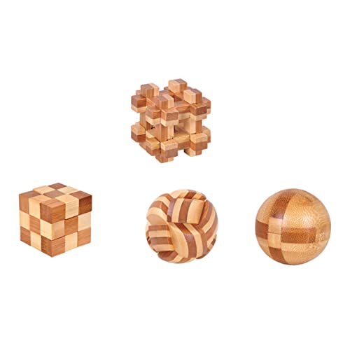 WEKAMOS 4 Stück Teiliges Bambus Kongming Intelligenzspielzeug Denkspiel Kreatives Gehirntraining Pädagogisches Holzspielzeug für Erwachsene Fördert Logisches Denken und Koordination WEKAMOS 4 Stück Teiliges Bambus Kongming Intelligenzspielzeug Denkspiel Kreatives Gehirntraining Pädagogisches Holzspielzeug für Erwachsene Fördert Logisches Denken und Koordination von WEKAMOS