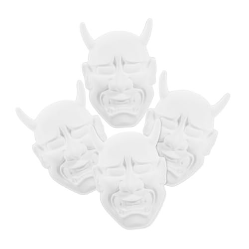WEKAMOS 4 Stück Teiliges DIY Blanko Masken aus Weißem PVC Unbemalt zum Bemalen und Basteln Fasching Gesichtsmasken für Halloween Cosplay Party Kreative Handarbeit WEKAMOS 4 Stück Teiliges DIY Blanko Masken aus Weißem PVC Unbemalt zum Bemalen und Basteln Fasching Gesichtsmasken für Halloween Cosplay Party Kreative Handarbeit von WEKAMOS