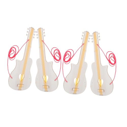 WEKAMOS 4stücke Holzgitarrenrohlinge Zum Selbermalen Für Junge Mädchen Handgefertigte DIY-gitarrenmodelle Zum Bemalen Holz-Gitarren Für Bastelprojekte Und Musikalische Ausbildung WEKAMOS 4stücke Holzgitarrenrohlinge Zum Selbermalen Für Junge Mädchen Handgefertigte DIY-gitarrenmodelle Zum Bemalen Holz-Gitarren Für Bastelprojekte Und Musikalische Ausbildung von WEKAMOS