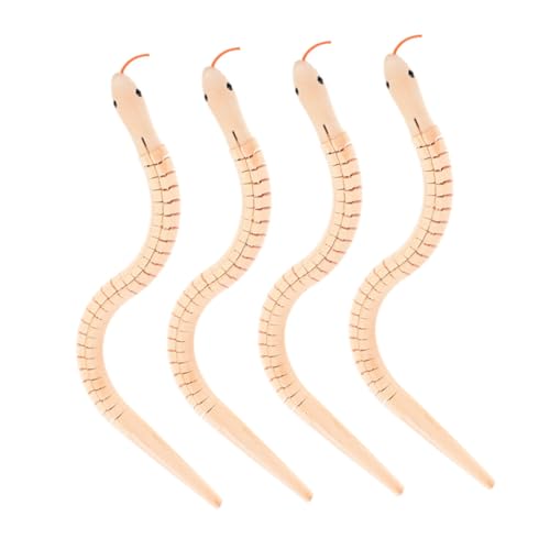 WEKAMOS 4 Stück Teiliges Holzschlangen Bastelset Unbemalte Flexible Gelenkschlangen aus Massivem Holz zum Bemalen Kreatives DIY Holzspielzeug für Jungen Mädchen WEKAMOS 4 Stück Teiliges Holzschlangen Bastelset Unbemalte Flexible Gelenkschlangen aus Massivem Holz zum Bemalen Kreatives DIY Holzspielzeug für Jungen Mädchen von WEKAMOS