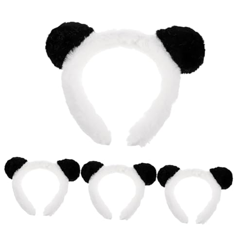 WEKAMOS 4 Stück Teiliges Panda Ohren Haarband Niedliche Cosplay Kopfbedeckung für Kostüm Themenpartys Leichter Bequemer Panda Kopfschmuck für Karneval und Festveranstaltungen WEKAMOS 4 Stück Teiliges Panda Ohren Haarband Niedliche Cosplay Kopfbedeckung für Kostüm Themenpartys Leichter Bequemer Panda Kopfschmuck für Karneval und Festveranstaltungen von WEKAMOS
