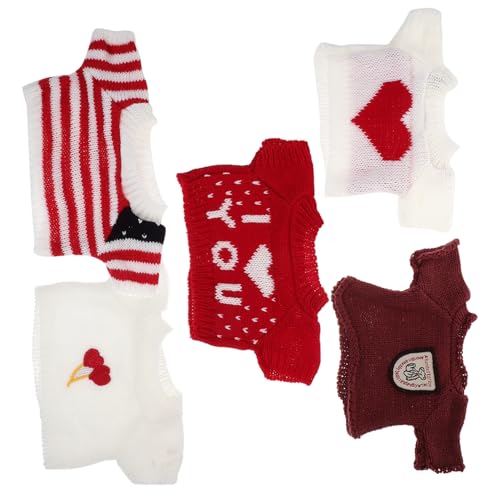 WEKAMOS 5 Stück Teiliges Handgefertigte Weiche Plüsch-teddybär Kleidung Strapazierfähige Puppenkostüme für Mädchen Bunte Pullover als Süße Puppenoutfits als Ersatzkleidung und Accessoire WEKAMOS 5 Stück Teiliges Handgefertigte Weiche Plüsch-teddybär Kleidung Strapazierfähige Puppenkostüme für Mädchen Bunte Pullover als Süße Puppenoutfits als Ersatzkleidung und Accessoire von WEKAMOS
