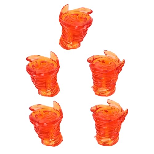 WEKAMOS 5 Stück Tornado-Modell konstruktionsspielzeug Effekte Figuren Zubehör Bauklötze Actionfiguren-Effekte Actionfigur Requisiten Orange von WEKAMOS