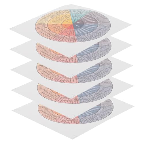 WEKAMOS 5stücke Emotionsrad Aufkleber Mit Gefühlsradaufkleber Für Telefon Laptop Wasserbecher Tagebuch Dekoration WEKAMOS 5stücke Emotionsrad Aufkleber Mit Gefühlsradaufkleber Für Telefon Laptop Wasserbecher Tagebuch Dekoration von WEKAMOS