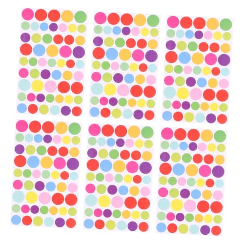 WEKAMOS 6 Stück Teiliges Bunte Selbstklebende Runde Aufkleber Wiederverwendbar Umweltfreundlich für Scrapbooks Kalender Kinderbasteln und Fotoalben Langlebig und Schadstofffrei WEKAMOS 6 Stück Teiliges Bunte Selbstklebende Runde Aufkleber Wiederverwendbar Umweltfreundlich für Scrapbooks Kalender Kinderbasteln und Fotoalben Langlebig und Schadstofffrei von WEKAMOS