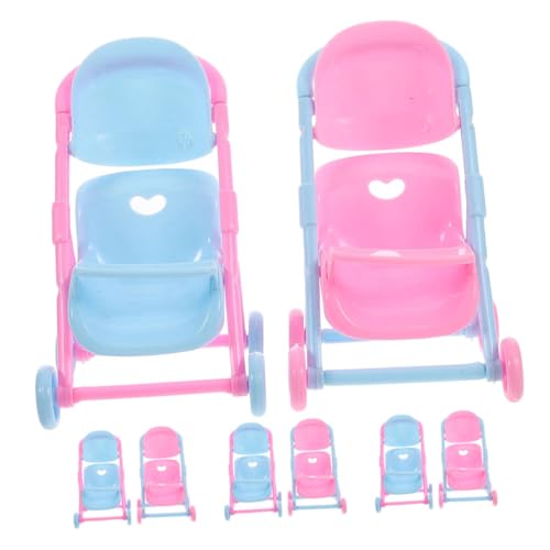 WEKAMOS 8 Stück Teiliges Mini-puppenwagen Robustem Kunststoff Realistisch Gestalteter Kinderwagen Leicht und Kompakt für Kreatives Rollenspiel und Puppenhaus-zubehör für Mädchen WEKAMOS 8 Stück Teiliges Mini-puppenwagen Robustem Kunststoff Realistisch Gestalteter Kinderwagen Leicht und Kompakt für Kreatives Rollenspiel und Puppenhaus-zubehör für Mädchen von WEKAMOS