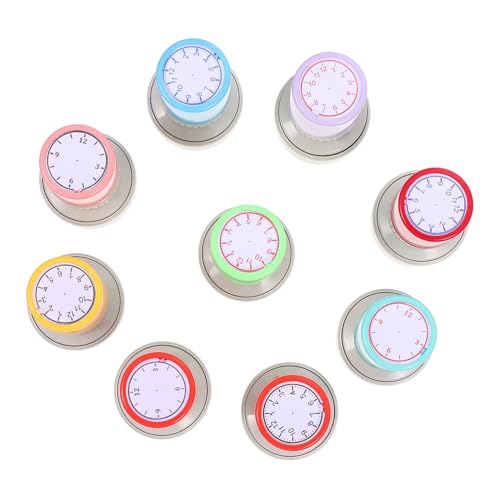 WEKAMOS 9 Stück Teiliges Lernstempel Vorgefertigte Uhrzeit Stempel Pädagogische Uhrzeit Erkennung Farbige Tintenabdrücke Leichte Handhabung für Schüler und Kreative Zufällige Farbe WEKAMOS 9 Stück Teiliges Lernstempel Vorgefertigte Uhrzeit Stempel Pädagogische Uhrzeit Erkennung Farbige Tintenabdrücke Leichte Handhabung für Schüler und Kreative Zufällige Farbe von WEKAMOS