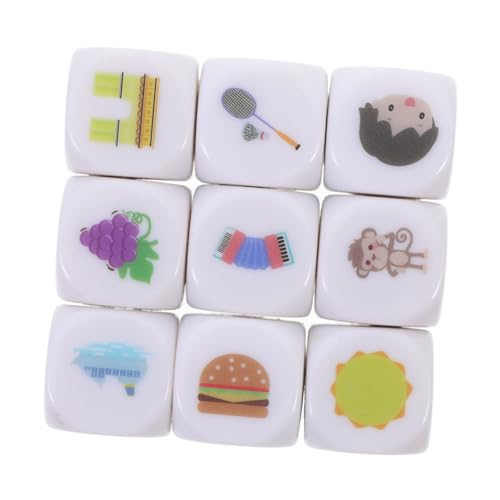 WEKAMOS 9 Stück Teiliges Storytelling Würfelset Lernwürfel mit Bunten Illustrationen Sprachförderung und Fantasie Training für Drinnen und Draußen Inklusive Samtbeutel WEKAMOS 9 Stück Teiliges Storytelling Würfelset Lernwürfel mit Bunten Illustrationen Sprachförderung und Fantasie Training für Drinnen und Draußen Inklusive Samtbeutel von WEKAMOS