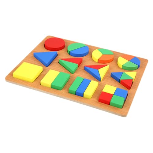 WEKAMOS Buntes Holzpuzzle mit Geometrischen Formen Montessori Lernspielzeug für Kleinkinder Fördert Beobachtung Geduld und Frühe Lernfähigkeiten WEKAMOS Buntes Holzpuzzle mit Geometrischen Formen Montessori Lernspielzeug für Kleinkinder Fördert Beobachtung Geduld und Frühe Lernfähigkeiten von WEKAMOS