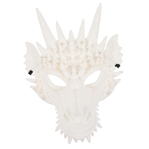 WEKAMOS Cosplay Vollgesichts Drachenmaske Weiß Halloween Party Kostüm Requisite Unisex Für Tanz Performance Karneval WEKAMOS Cosplay Vollgesichts Drachenmaske Weiß Halloween Party Kostüm Requisite Unisex Für Tanz Performance Karneval von WEKAMOS