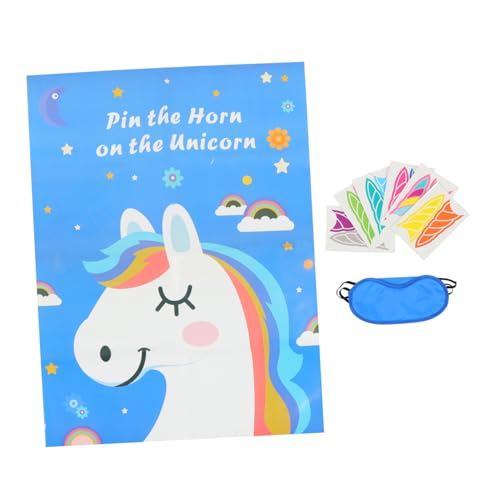 WEKAMOS Einzigartiges Einhorn Geburtstagsspiel Lustiges Partyspiel Horn an Einhorn Heften Kreatives Kindergeburtstagsgeschenk Buntes Langlebiges Sticker Spiel Fördert Konzentration und WEKAMOS Einzigartiges Einhorn Geburtstagsspiel Lustiges Partyspiel Horn an Einhorn Heften Kreatives Kindergeburtstagsgeschenk Buntes Langlebiges Sticker Spiel Fördert Konzentration und von WEKAMOS