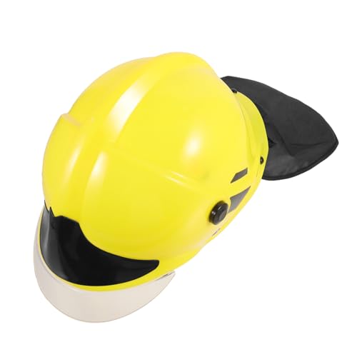 WEKAMOS Feuerwehrhelm Cosplay Feuerwehrmann Helm aus Kunststoff Feuerwehrchef Kostüm Zubehör für Bühnenauftritte und Halloween Party Gelb WEKAMOS Feuerwehrhelm Cosplay Feuerwehrmann Helm aus Kunststoff Feuerwehrchef Kostüm Zubehör für Bühnenauftritte und Halloween Party Gelb von WEKAMOS