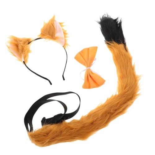 WEKAMOS Fuchsohren Stirnband Set Weiches Tierkostüm für Halloween Fasching Rollenspiel Cosplay mit Verstellbarem Kopfband und Niedlichem Kunstpelz design WEKAMOS Fuchsohren Stirnband Set Weiches Tierkostüm für Halloween Fasching Rollenspiel Cosplay mit Verstellbarem Kopfband und Niedlichem Kunstpelz design von WEKAMOS