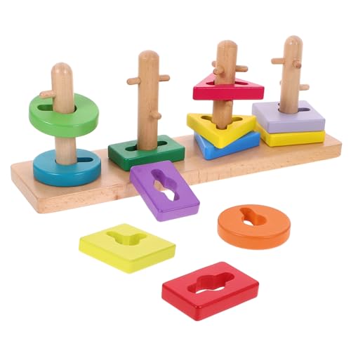 WEKAMOS Holz Geometrische Formen Steckspiel Set Lernspielzeug für Kleinkinder Teiliges Langlebiges Bauklötze Puzzle Fördert Logisches und Eltern Junge Mädchen Interaktion Sichere Glatte WEKAMOS Holz Geometrische Formen Steckspiel Set Lernspielzeug für Kleinkinder Teiliges Langlebiges Bauklötze Puzzle Fördert Logisches und Eltern Junge Mädchen Interaktion Sichere Glatte von WEKAMOS