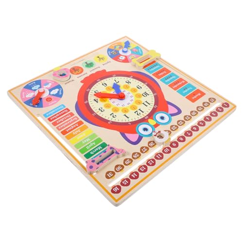 WEKAMOS Holz Lernuhr mit Eulenmotiv Buntes Lernspielzeug zur Wochentags-erkennung Pädagogische Lernuhr für Jungen und Mädchen Logik und Kreativität Robustes Holzspielzeug WEKAMOS Holz Lernuhr mit Eulenmotiv Buntes Lernspielzeug zur Wochentags-erkennung Pädagogische Lernuhr für Jungen und Mädchen Logik und Kreativität Robustes Holzspielzeug von WEKAMOS
