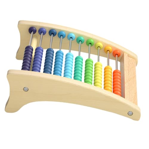 WEKAMOS Holz Rechenrahmen Montessori Rechenhilfe für Mathematisches Lernspielzeug zur Addition und Subtraktion mit Bunten Perlen für Gehirnentwicklung und Zählübungen WEKAMOS Holz Rechenrahmen Montessori Rechenhilfe für Mathematisches Lernspielzeug zur Addition und Subtraktion mit Bunten Perlen für Gehirnentwicklung und Zählübungen von WEKAMOS