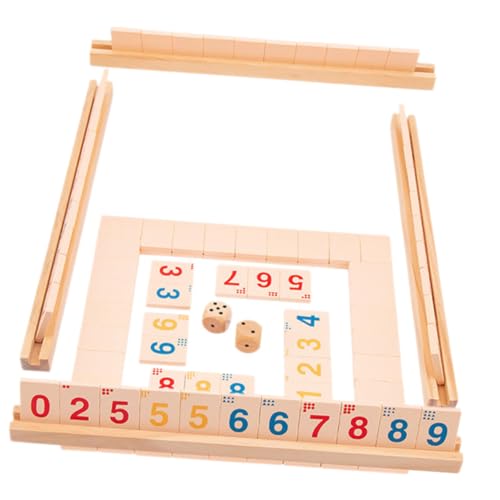 WEKAMOS Holz Shut The Box Würfelspiel Reise Brettspiel für Erwachsene und Lernspielzeug zur Mathematikförderung Party und Familienspiel Schnelles Additionsspiel WEKAMOS Holz Shut The Box Würfelspiel Reise Brettspiel für Erwachsene und Lernspielzeug zur Mathematikförderung Party und Familienspiel Schnelles Additionsspiel von WEKAMOS