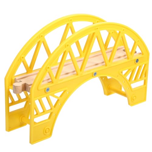 WEKAMOS Holzeisenbahn Brücke Ersatzteil Gelb Langlebige Stabile Holzbrücke Kompatibel mit Gängigen Holzbahnsets Realistische Spielzeugbrücke für Bauen und Erweitern von Zuglayouts WEKAMOS Holzeisenbahn Brücke Ersatzteil Gelb Langlebige Stabile Holzbrücke Kompatibel mit Gängigen Holzbahnsets Realistische Spielzeugbrücke für Bauen und Erweitern von Zuglayouts von WEKAMOS