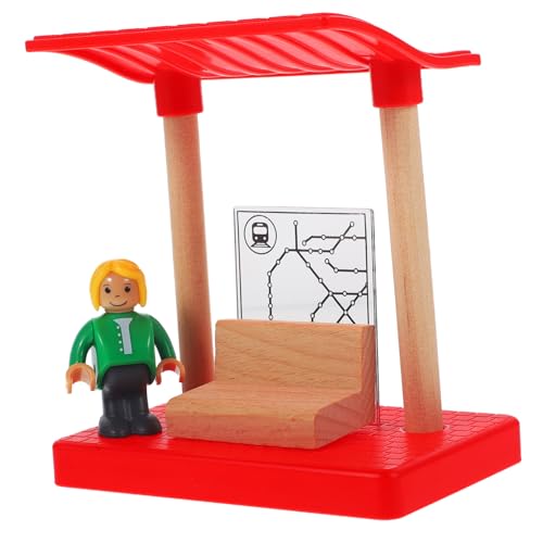 WEKAMOS Holzeisenbahn Zubehör Mini Bahnsteig Modell mit Figuren Dekorative Bahnhof Plattform Fördert Feinmotorik und Kreativität Geeignet für Holzeisenbahn Gleise WEKAMOS Holzeisenbahn Zubehör Mini Bahnsteig Modell mit Figuren Dekorative Bahnhof Plattform Fördert Feinmotorik und Kreativität Geeignet für Holzeisenbahn Gleise von WEKAMOS
