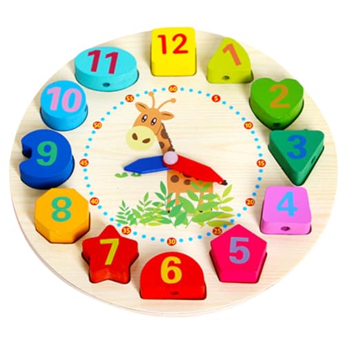 WEKAMOS Holzperlen Lernuhr Pädagogische Steckuhr aus Holz Umweltfreundlich Fördert Zahlen und Farbenerkennung Motorische Fähigkeiten Geeignet für Kleinkinder Jungen Mädchen Lernspielzeug WEKAMOS Holzperlen Lernuhr Pädagogische Steckuhr aus Holz Umweltfreundlich Fördert Zahlen und Farbenerkennung Motorische Fähigkeiten Geeignet für Kleinkinder Jungen Mädchen Lernspielzeug von WEKAMOS