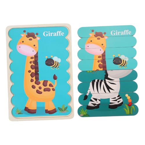 WEKAMOS Holzpuzzle Seitig Bedruckt mit Zebra und Giraffe Sicheres Lernspielzeug für Kleinkinder Ab Jahren Fördert Formenerkennung und Hand Auge Koordination Kreatives Montessori WEKAMOS Holzpuzzle Seitig Bedruckt mit Zebra und Giraffe Sicheres Lernspielzeug für Kleinkinder Ab Jahren Fördert Formenerkennung und Hand Auge Koordination Kreatives Montessori von WEKAMOS