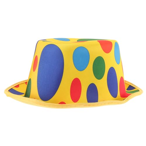 WEKAMOS Klassischer Clown Hut aus Strapazierfähigem Vliesstoff Einheitsgröße für Damen und Herren für Bühnenauftritte Partys und Kostümierungen Modisches Clown Kostüm Zubehör WEKAMOS Klassischer Clown Hut aus Strapazierfähigem Vliesstoff Einheitsgröße für Damen und Herren für Bühnenauftritte Partys und Kostümierungen Modisches Clown Kostüm Zubehör von WEKAMOS