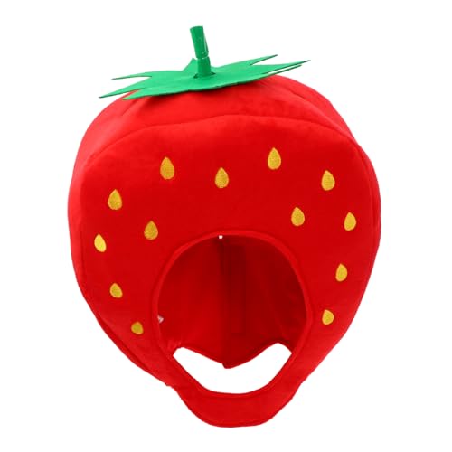 WEKAMOS Lustige Erdbeer Kopfbedeckung aus Hochwertigem Material Bequem und Einfach zu Tragen Party und Karnevalsmütze für Halloween Cosplay und Kostümfeiern Tolles für Freunde WEKAMOS Lustige Erdbeer Kopfbedeckung aus Hochwertigem Material Bequem und Einfach zu Tragen Party und Karnevalsmütze für Halloween Cosplay und Kostümfeiern Tolles für Freunde von WEKAMOS