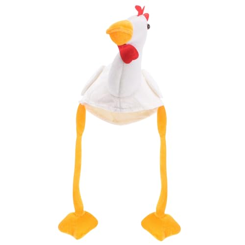 WEKAMOS Lustiger Weißer Plüsch hähnchenhut für Erwachsene Weiche Tiermütze als Fotorequisite und Party kostüm Niedlicher Cartoon hut für Cosplay und Festliche Anlässe WEKAMOS Lustiger Weißer Plüsch hähnchenhut für Erwachsene Weiche Tiermütze als Fotorequisite und Party kostüm Niedlicher Cartoon hut für Cosplay und Festliche Anlässe von WEKAMOS