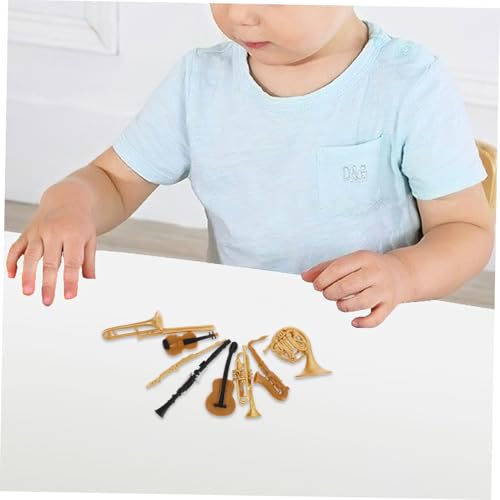 WEKAMOS Miniatur Musikinstrumente Set mit Trompete Saxophon Violine und Gitarre Tragbar und Schützend Puppenzubehör für Puppenhausdekoration Vielseitig und Detailreich WEKAMOS Miniatur Musikinstrumente Set mit Trompete Saxophon Violine und Gitarre Tragbar und Schützend Puppenzubehör für Puppenhausdekoration Vielseitig und Detailreich von WEKAMOS