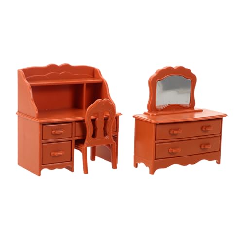 WEKAMOS Miniatur Schminktisch mit Spiegel und Hocker Kompakter Puppenmöbel Schminktisch für Mädchen Detailreiches Miniatur Möbelmodell für Puppenhaus Zubehör und Kreatives Spiel WEKAMOS Miniatur Schminktisch mit Spiegel und Hocker Kompakter Puppenmöbel Schminktisch für Mädchen Detailreiches Miniatur Möbelmodell für Puppenhaus Zubehör und Kreatives Spiel von WEKAMOS