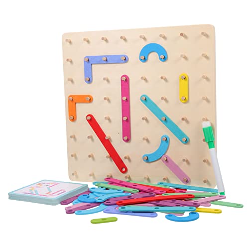 WEKAMOS Montessori Holz Geoboard Lernspielzeug für Kindergarten Stabiles Pädagogisches Puzzle mit Geometrischen Formen Langlebiges Montessori Lehrmittel für Vorschule Natürliches WEKAMOS Montessori Holz Geoboard Lernspielzeug für Kindergarten Stabiles Pädagogisches Puzzle mit Geometrischen Formen Langlebiges Montessori Lehrmittel für Vorschule Natürliches von WEKAMOS