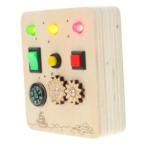 WEKAMOS Montessori Holzspielzeug Busy Board mit Schaltern und Farbigen LED lichtern Pädagogisches Lernspielzeug Feinmotorik und Gehirnentwicklung für Ab Jahren WEKAMOS Montessori Holzspielzeug Busy Board mit Schaltern und Farbigen LED lichtern Pädagogisches Lernspielzeug Feinmotorik und Gehirnentwicklung für Ab Jahren von WEKAMOS