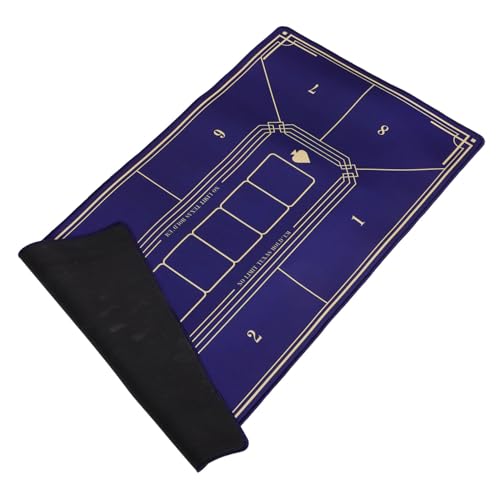 WEKAMOS Pokermatte Faltbare Pokertischmatte Pokertischmatte Pokertischmatte Pokertischdecke Brettspiel Tischdecke Pokerteppich Mahjong Tischmatte Pokerunterlage Blaue von WEKAMOS