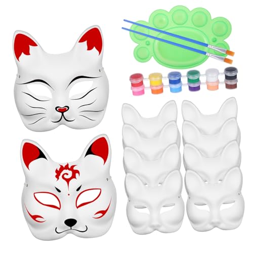 WEKAMOS Teiliges DIY Fuchs Papiermasken zum Bemalen mit Farben Acrylfarben und Pinseln Elastische Bänder Sichere Tiermasken für Halloween Karneval und Maskerade Party Kreative Bastelideen WEKAMOS Teiliges DIY Fuchs Papiermasken zum Bemalen mit Farben Acrylfarben und Pinseln Elastische Bänder Sichere Tiermasken für Halloween Karneval und Maskerade Party Kreative Bastelideen von WEKAMOS