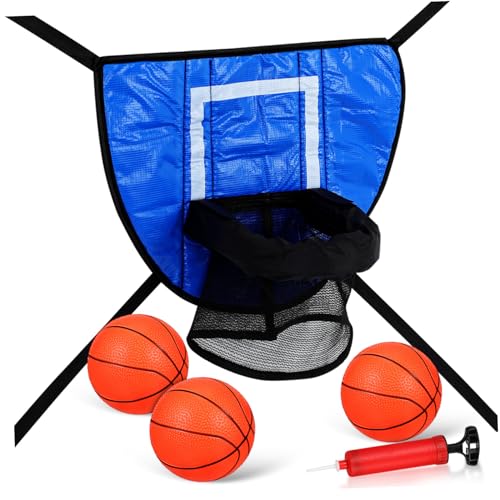 WEKAMOS Trampolin Basketballkorb mit Pumpe und Bällen Kompakter Basketballaufsatz für Kindertrampoline Einfache Montage Langlebiges PVC Platzsparend Vielseitig Kompatibel für Indoor und WEKAMOS Trampolin Basketballkorb mit Pumpe und Bällen Kompakter Basketballaufsatz für Kindertrampoline Einfache Montage Langlebiges PVC Platzsparend Vielseitig Kompatibel für Indoor und von WEKAMOS