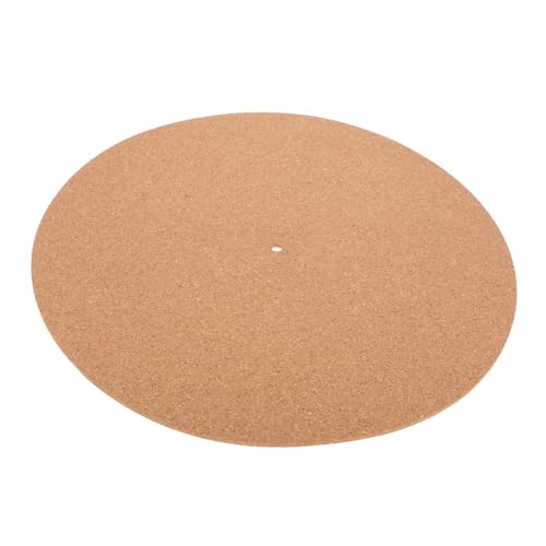 WEKAMOS Vinyl-schallplattenblock Plattentellermatte Slipmat Schallplattenrutschmatte Platte Für Plattenspieler Schallplattenmatte Rutschmatte Für Plattenspieler Kork Light Brown von WEKAMOS