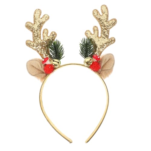 WEKAMOS Weihnachtlicher Rentier Geweih Haarreifen mit Glocken Festliches Stirnband für Erwachsene und Dekoratives Weihnachtskopfschmuck für Party und Fotosessions WEKAMOS Weihnachtlicher Rentier Geweih Haarreifen mit Glocken Festliches Stirnband für Erwachsene und Dekoratives Weihnachtskopfschmuck für Party und Fotosessions von WEKAMOS