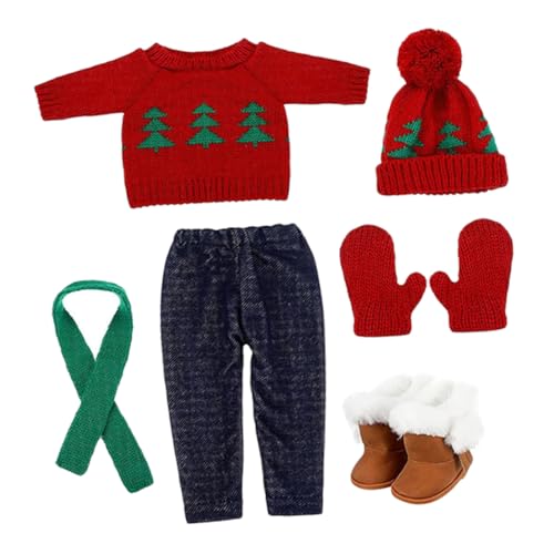 WEKAMOS Weihnachtliches Puppenkostüm mit Pullover Schal und Mütze Dekorative Miniatur Kleidung für Kinderpartys und Festliche Anlässe Kreatives DIY Puppen Outfit WEKAMOS Weihnachtliches Puppenkostüm mit Pullover Schal und Mütze Dekorative Miniatur Kleidung für Kinderpartys und Festliche Anlässe Kreatives DIY Puppen Outfit von WEKAMOS