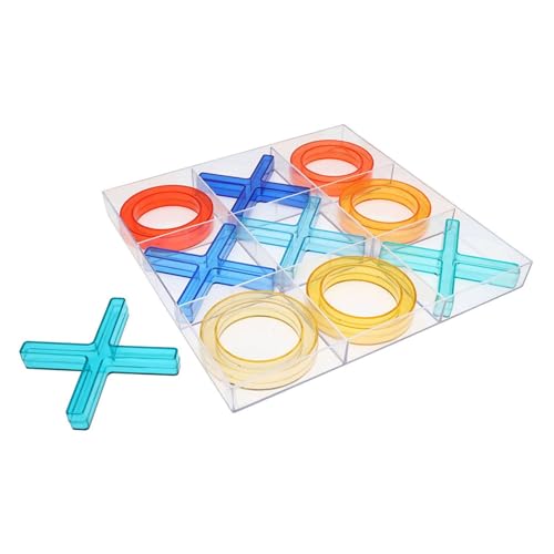 WELL HOME MOBILIARIO & DECORACIÓN WH14694 TIC TAC Toe Set transparent 5X und 5O, bunt, 26,2x26,2x5 von WELL HOME MOBILIARIO & DECORACIÓN