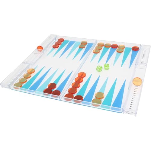 WELL HOME MOBILIARIO & DECORACIÓN WH14695 Backgammon Transparentes Set, bunt, 30x25x2 von WELL HOME MOBILIARIO & DECORACIÓN