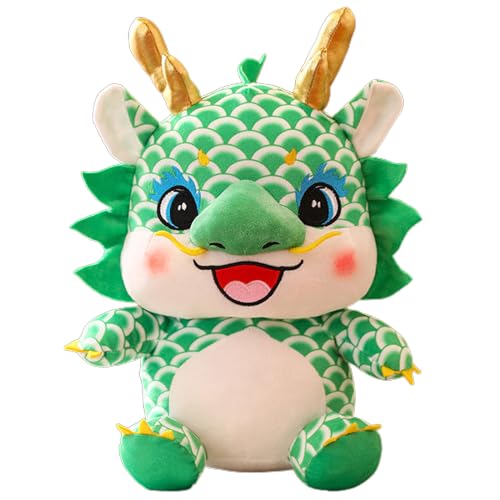 WELLDOER Kurzes Plüsch Drachenspielzeug Festlich Gefüllte ZodiacDoll Drachen Kinderzimmerdekoration NoDeform MascotDoll 2024 von WELLDOER