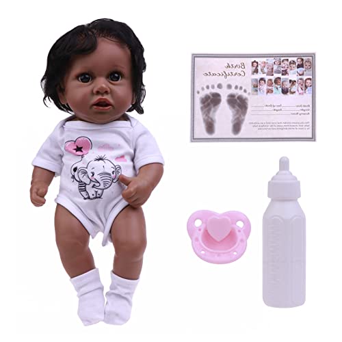 WELLDOER Säuglingsneuheitsspielzeug Realistisches Schwarzes Baby Haut Geeignet Neugeborene Säuglingsbedarf von WELLDOER