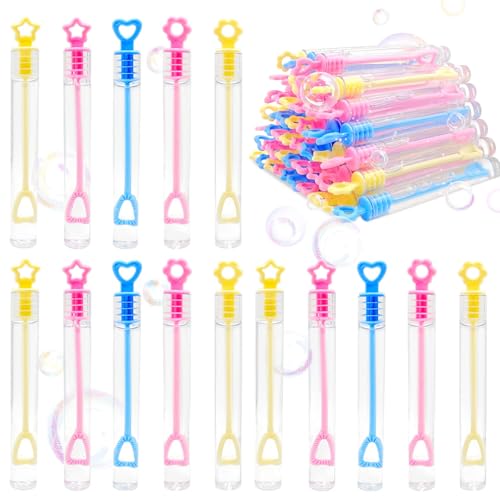 Mini Blasenstäbe Set, 48 Stück Seifenblasen Hochzeit Set mit Herzgriff, Seifenblasenstab, Seifenblasen Stäbe Klein für Kinde, Seifenblasen Stäbe vorgefüllt für Hochzeit Kindergeburtstag Gastgeschenk Mini Blasenstäbe Set, 48 Stück Seifenblasen Hochzeit Set mit Herzgriff, Seifenblasenstab, Seifenblasen Stäbe Klein für Kinde, Seifenblasen Stäbe vorgefüllt für Hochzeit Kindergeburtstag Gastgeschenk von WELLXUNK