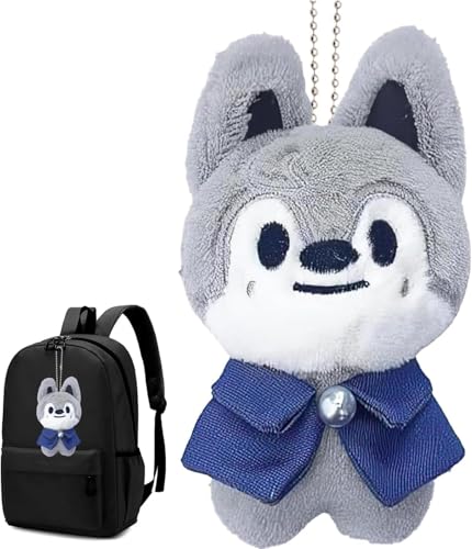 Stray Kids Puppe, Stray-Kids Plüschpuppe Schlüsselanhänger, Stray Kids Kuscheltier, Stray Kids Niedliches Tierplüschtier, Stray Kids Puppe Plüsch Spielzeug, Entzückender Plüsch-Rucksack-Anhänger von WELLXUNK