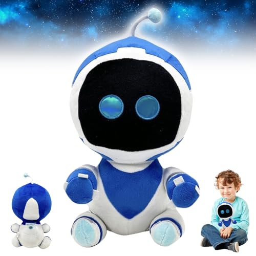 WELLXUNK Astro Bot Plüsch, Astro Bot Figur für Kinder, Astro Bot Plush, Weicher Gefüllter Roboterplüsch, Astro Bot Plüschspielfigur Plüsch, Roboter Plüschspielzeug für Halloween Weihnachten von WELLXUNK